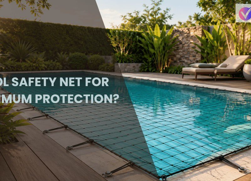 Swimming pool safety net installation for child and family protection